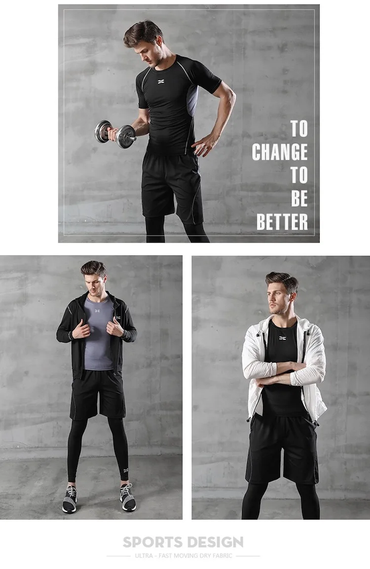 Yinging Custom Men Running Clothing Gym Sports Quick Dry Fitness Yoga Wear Sportswear Tracksuit