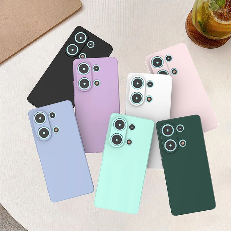 Customized Design for Xiaomi Redmi Note 13 Pro 4G C61 4 Pro Glossy Case Lens Protective Soft Skin Feeling Silicone TPU Case