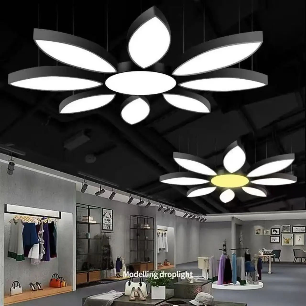 Ofis, Garaj, Mağaza, Mağaza için Modern Siyah Asma Avizeler ve Sarkıt Lambalar