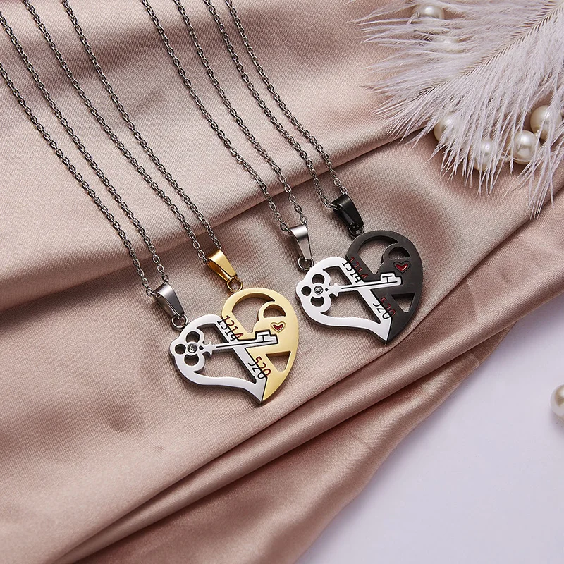 Lock and Key Necklace / Couple's Necklace – The Lonely Heart Co