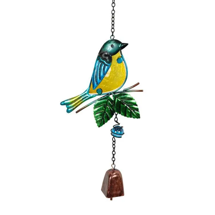 Outdoor Bell Rustic Metal Humming Bird Wind Chimes Glass Bird Wind Chime For Indoor Outdoor Home