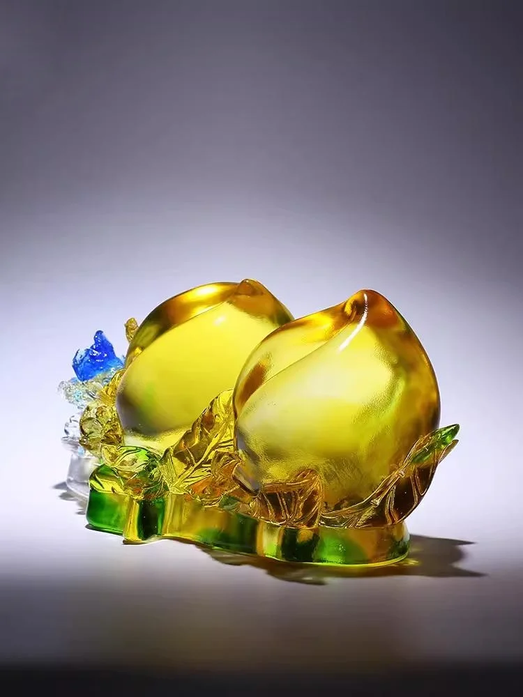 G302 стеклянное ремесло Персиковое украшение на день рождения для старейшин дедушки бабушки 60 70 80 подарок