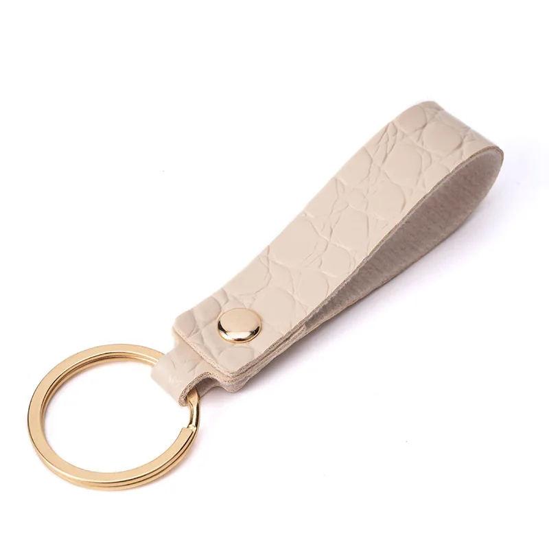 Pantone Rose Gold Key Rings Zinc Alloy Pu Leather Keychain