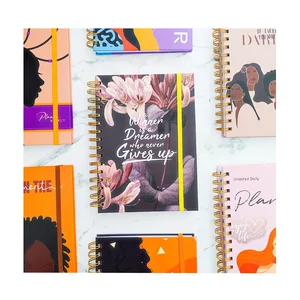 2026 Spiral Binding Bound Custom Paper Cheap Designs Notebook 12 Month Diary Daily Weekly Printing Custom Planner Journal