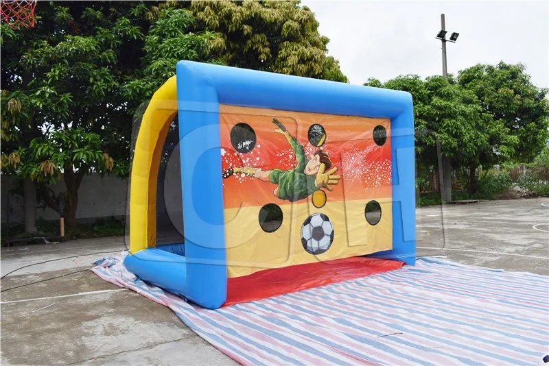 Inflatable Soccer Shootout Game Portable Inflatable Football Shooting Target Post Gate Inflatable Football Goal for Party