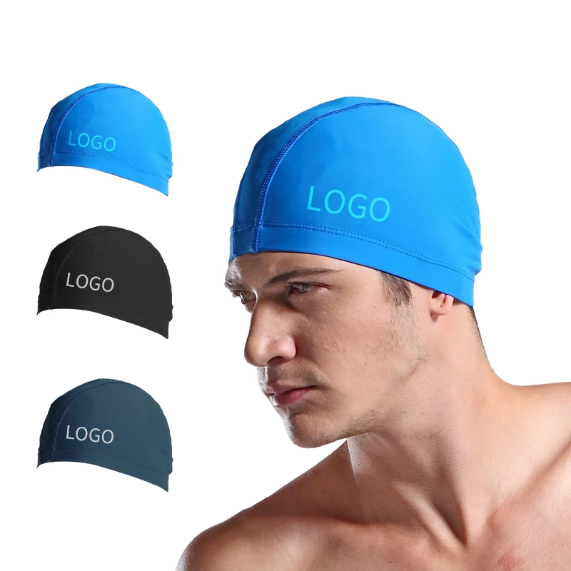 Custom Design Swim Caps Lycra Material Print OEM Logo Style Color Kids