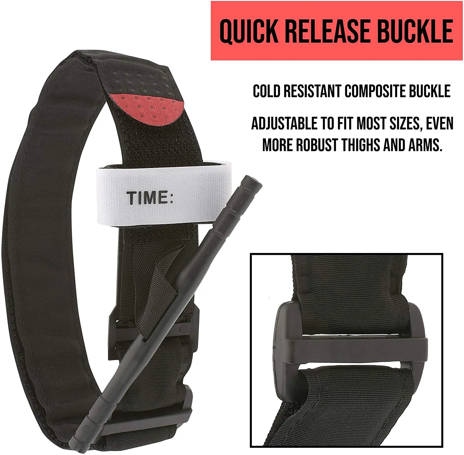 Combat Tourniquet Hemostatic Control Singlehanded Application For