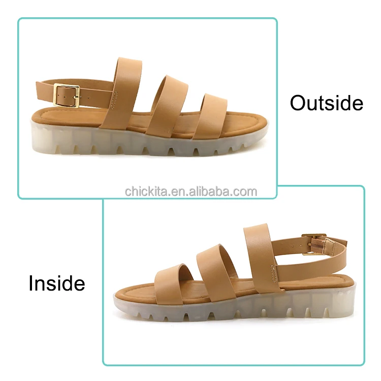 Sandalia plataforma tiras | Sandalias Planas Mujer | INSIDE