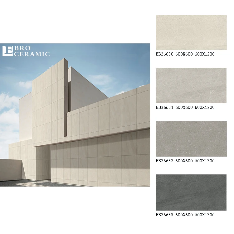 Outdoor 20mm Outdoor Pavement Modern Light Grey Car Park Floor Outdoor Floor Tile