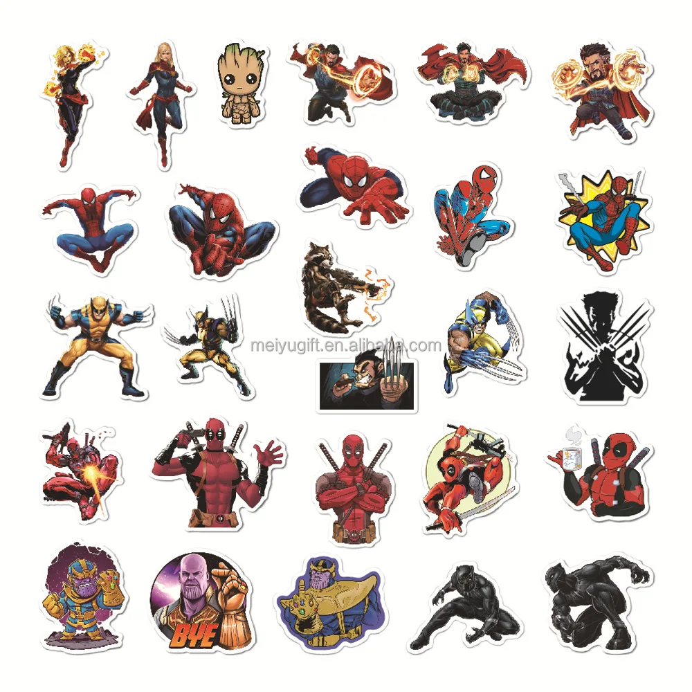 Adesivi Marvel, Adesivi Avengers, 104PCS Stickers Marvel Avengers