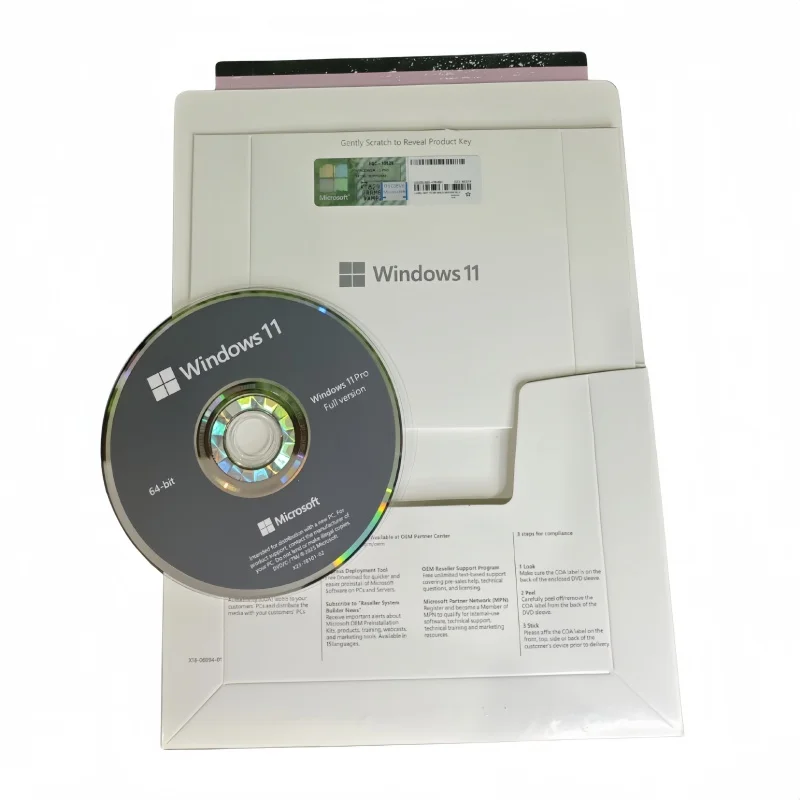 For Windows 11 Pro 64bit English DSP DVD OEM 24H2 Full Version Online Activation Lifetime License Retail Key Win 11 Pro DVD Pack