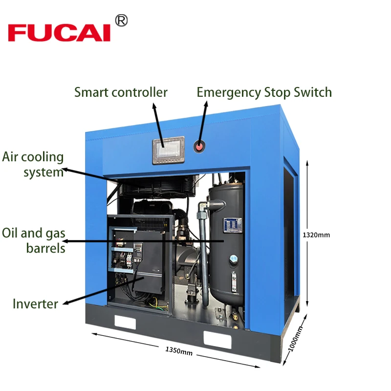 Low Noise Good Price Good Selling Unique Design 40hp 30kw Screw air  Compressor