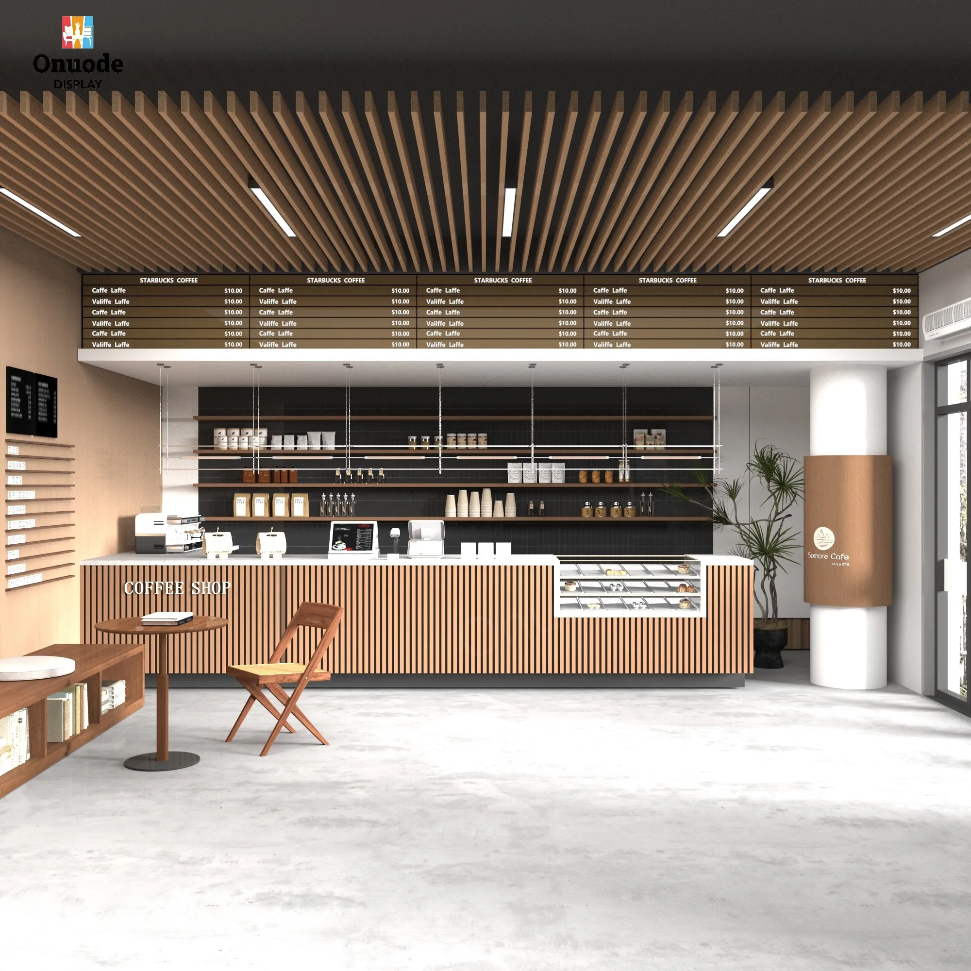 Custom Modern Cafe & Restaurant Bar Cabinets | Coffee Tea Showcases & Counter Furniture | Turnkey Store Interior Solutions