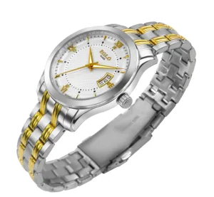 Royal Elegance Luxury Ladies' Watch High Quality Stainless Steel 22mm Band Water Resistant Pointer Dial Display Business Charm