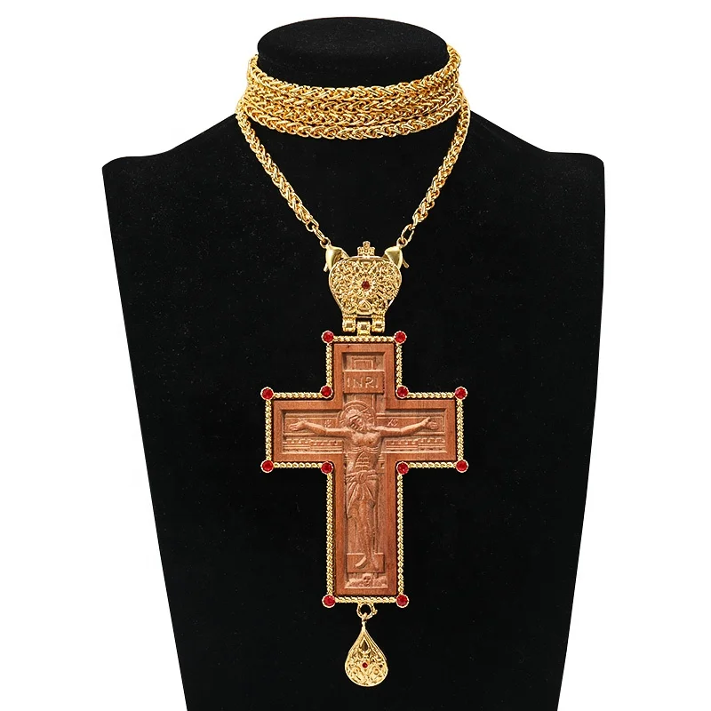 Ciondolo Con Croce Dell'amicizia In Legno D'ulivo - 3 Cm, In Corda - Foto 2