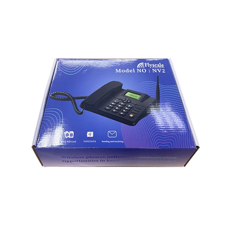 2 Sim Gsm Cordless Desk Home Phone Wireless Land Line Telephone Fixed