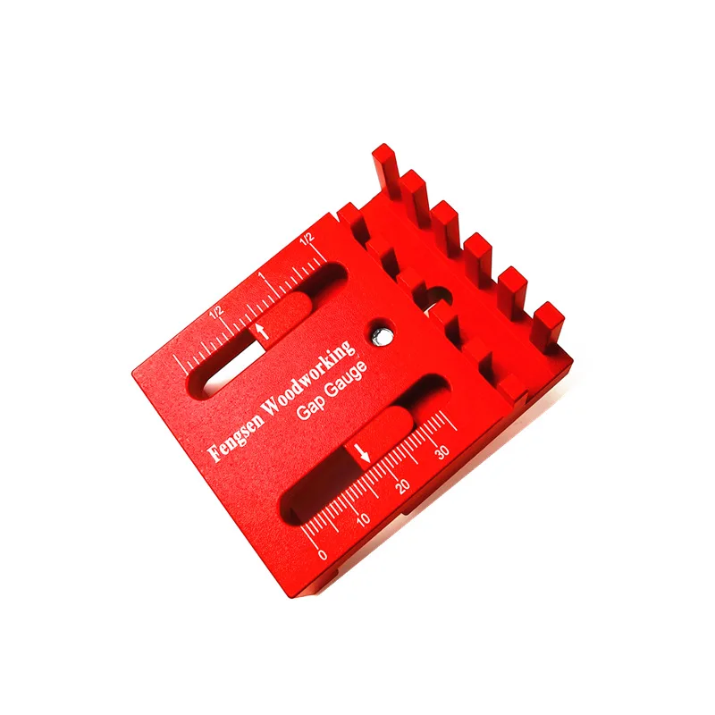 TEBAK W-87 Marking Tool Gaps Gauge Depth Measuring Ruler Woodworking Aluminum Alloy Carpentry Squares Sawtooth Ruler