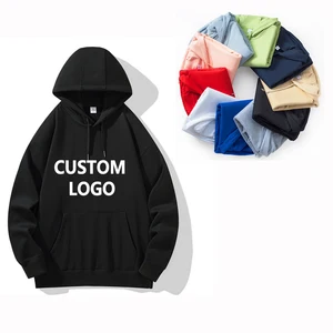 High Quality Custom Logo Streetwear Blank Custom Logo Knitted Pocket Men's Heavyweight Combed Cotton 460gsm Hoodie