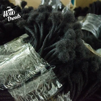 [HOHO DREADS] wholesale raw brazilian human hair dreadlock extensions. afro kinky curly hair loc extensions human hair