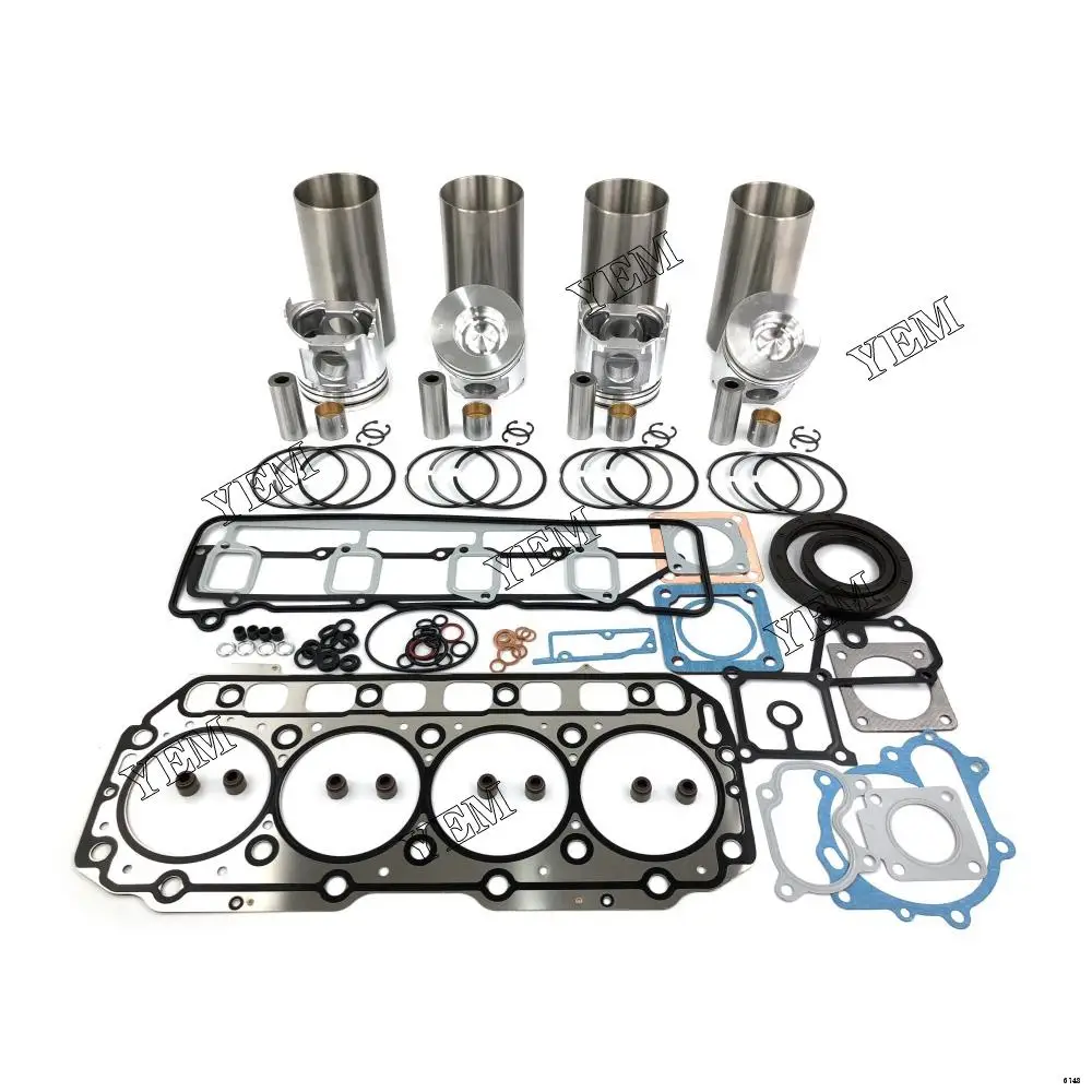 4TNE106 Repair Kit With Piston Rings Liner Cylinder Gaskets Set for Yanmar