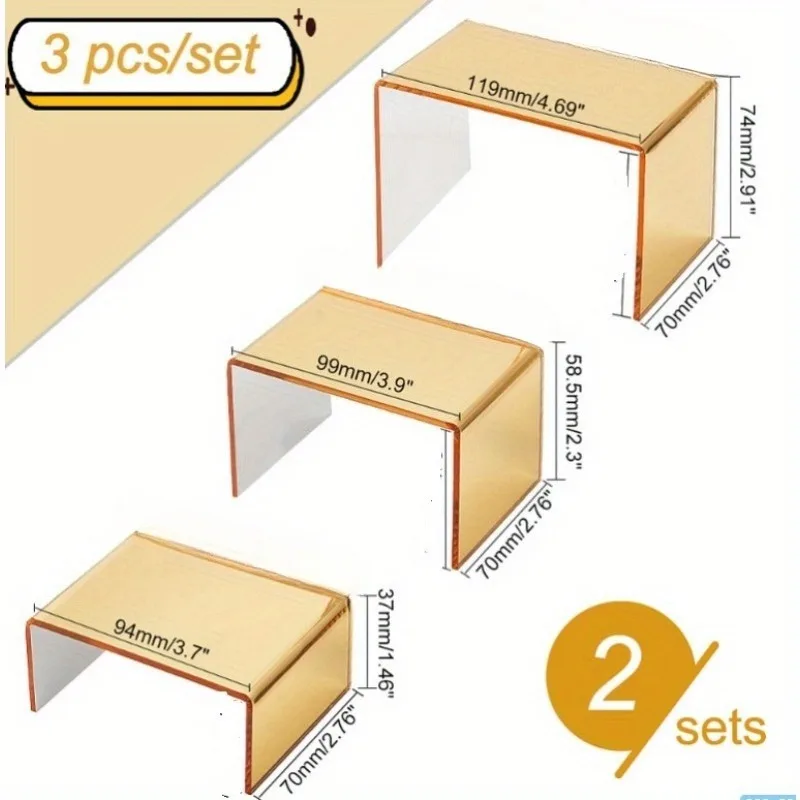 Product Stand, Jewelry Display Riser Shelf Showcase Fixtures for Dessert Cupcake Candy Figure, Acrylic Display Risers factory