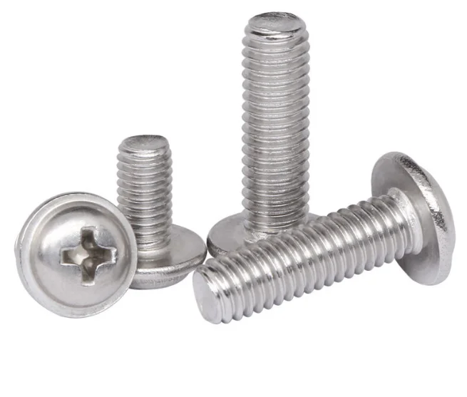 ISO Standard A2-70 M2.5 Coarse Thread 12mm Length Stainless Steel Tapping Screw Pan Washer Head Phillips Zinc Coating Inch