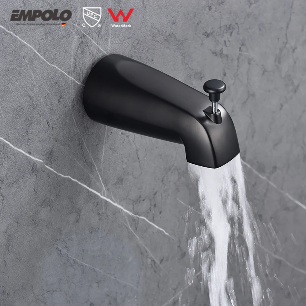 Modern Pressure Balance Shower Valve Combo Brass Shower Faucet Set Luxury Rain Shower System Mixer Combo with Diverter Tub Spout