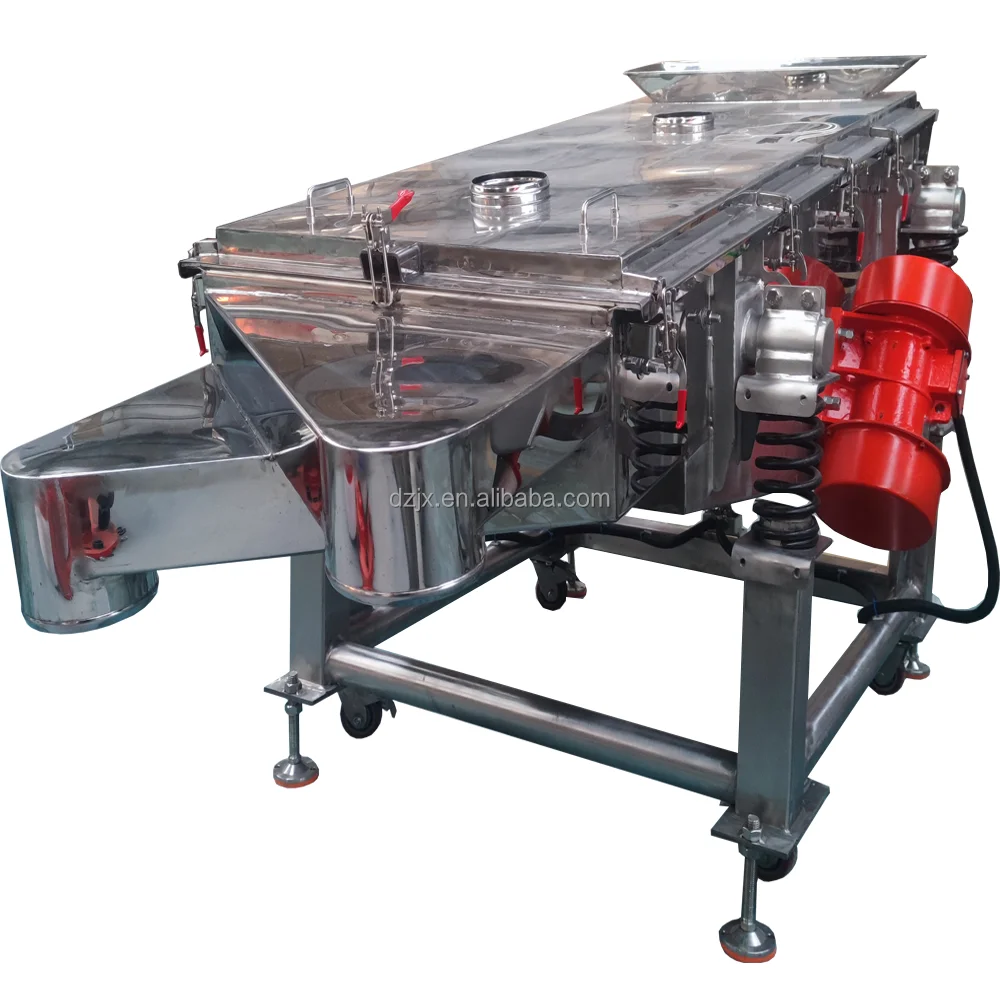 DZJX Limestone Hot Durable Linear Vibrating Screen for Plastics Coal Powder Soybean Vibro Screening Wood Pellets