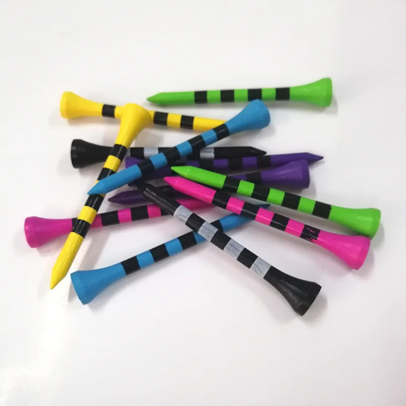 70mm Wooden Golf Tees Custom Printing logo Cheap Bamboo Golf Tee Custom Golf Tees manufacture