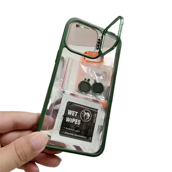 Phone Case With Magnet For iPhone 15 14 Pro Max Fit For Magnetic Wireless Charger Transparent Clear Shockproof Phone Case