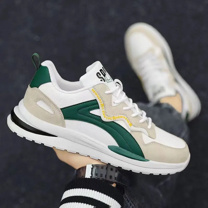 Men's Summer Breathable 2024 New White Shoes Trend All Sports Leisure Running Shoes