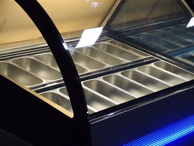 Table Top Ice Cream Fridge Display Freezer Counter