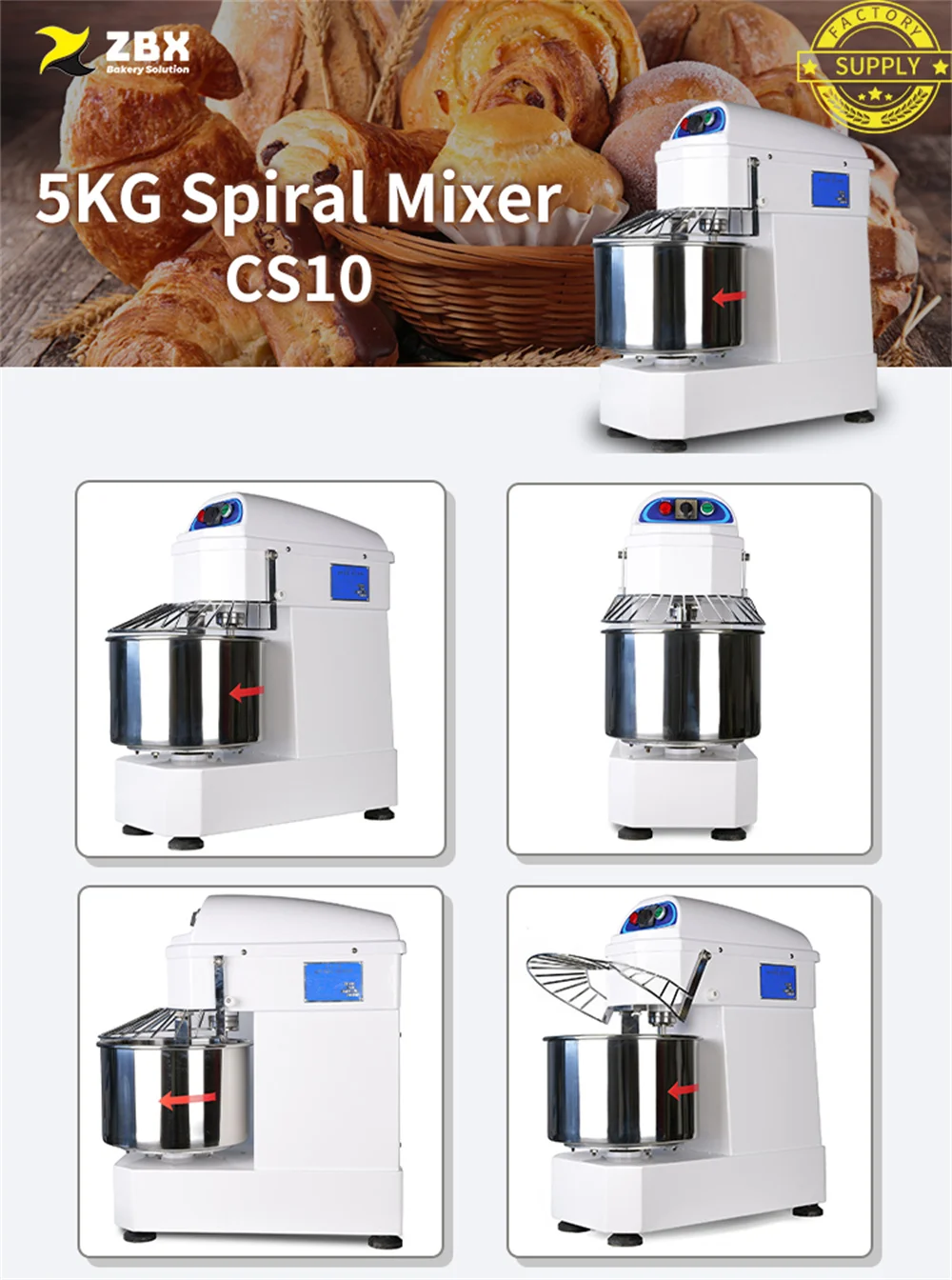 Cs Commercial Dough Mixer,Dough Maker Machine,Heavy Duty Dough Mixer