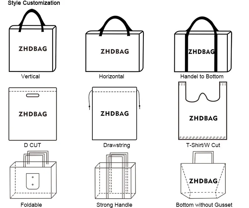 Customized Reusable Fabric Nonwoven Grocery Shopping Bags Gold Gift