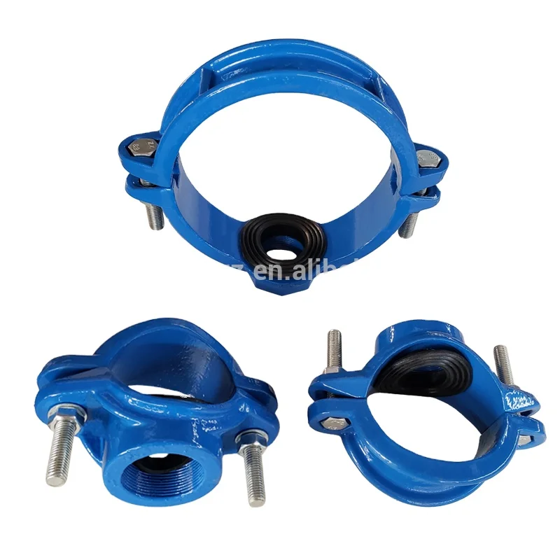 Pipe Tapping Tee of Ductile Iron Pipes DN32 with 20 Pvc Pipe Saddle Clamps