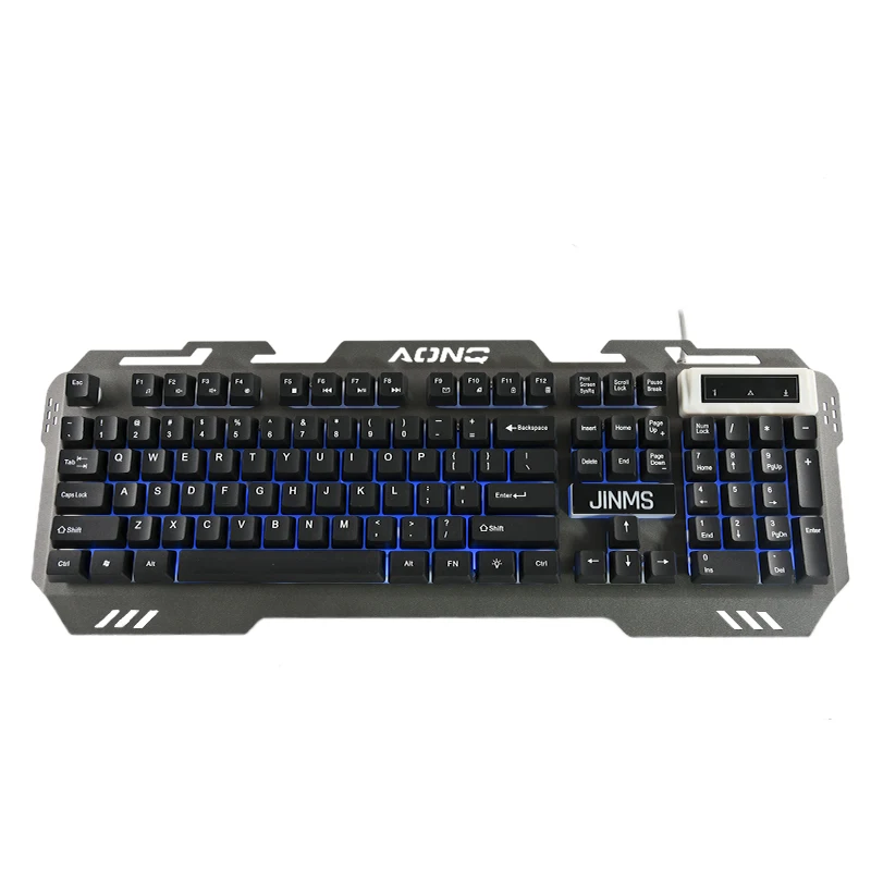 JINMS KM005 Gaming Keyboard and Mouse Set Free Sample Wired Mechanical Feel Esports Colorful Blacklight Gaming Suit