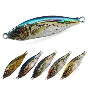 Cheery Palmer 60g 3D Colorful Printed Jigging Lure Metal Spoon Lure Artificial Hard Bait for Slow Fishing – Metal Jig – view 3