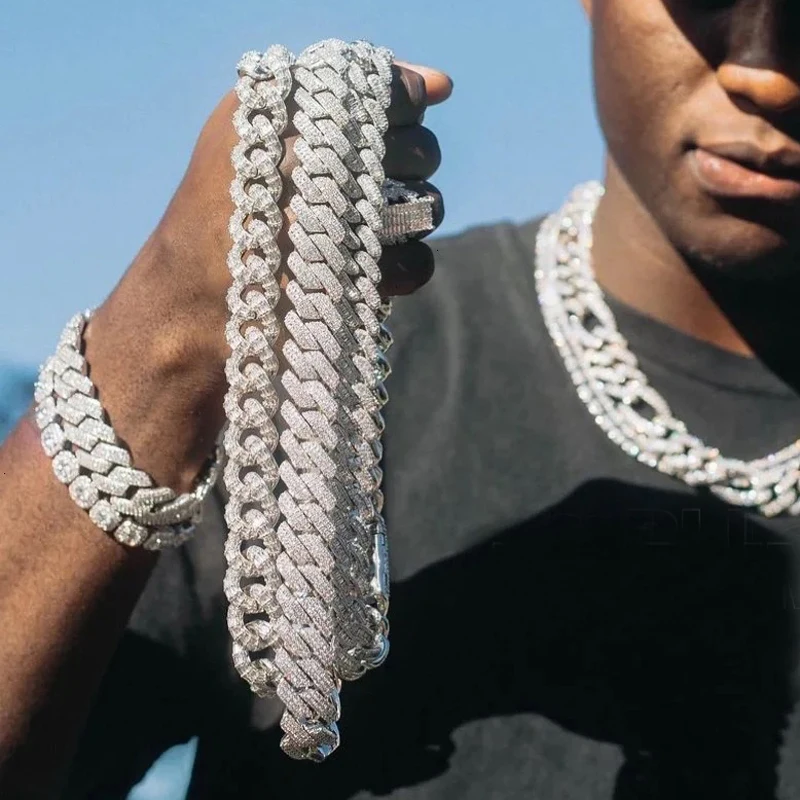 Iced Out Bling 19mm Miami Cuban Chain Perfect for Parties