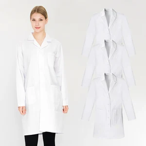 Wholesale Custom Hospital Doctor Nurse Uniform Medical White Lab Coat Unisex Long Sleeve Science Chemistry Lab Coat