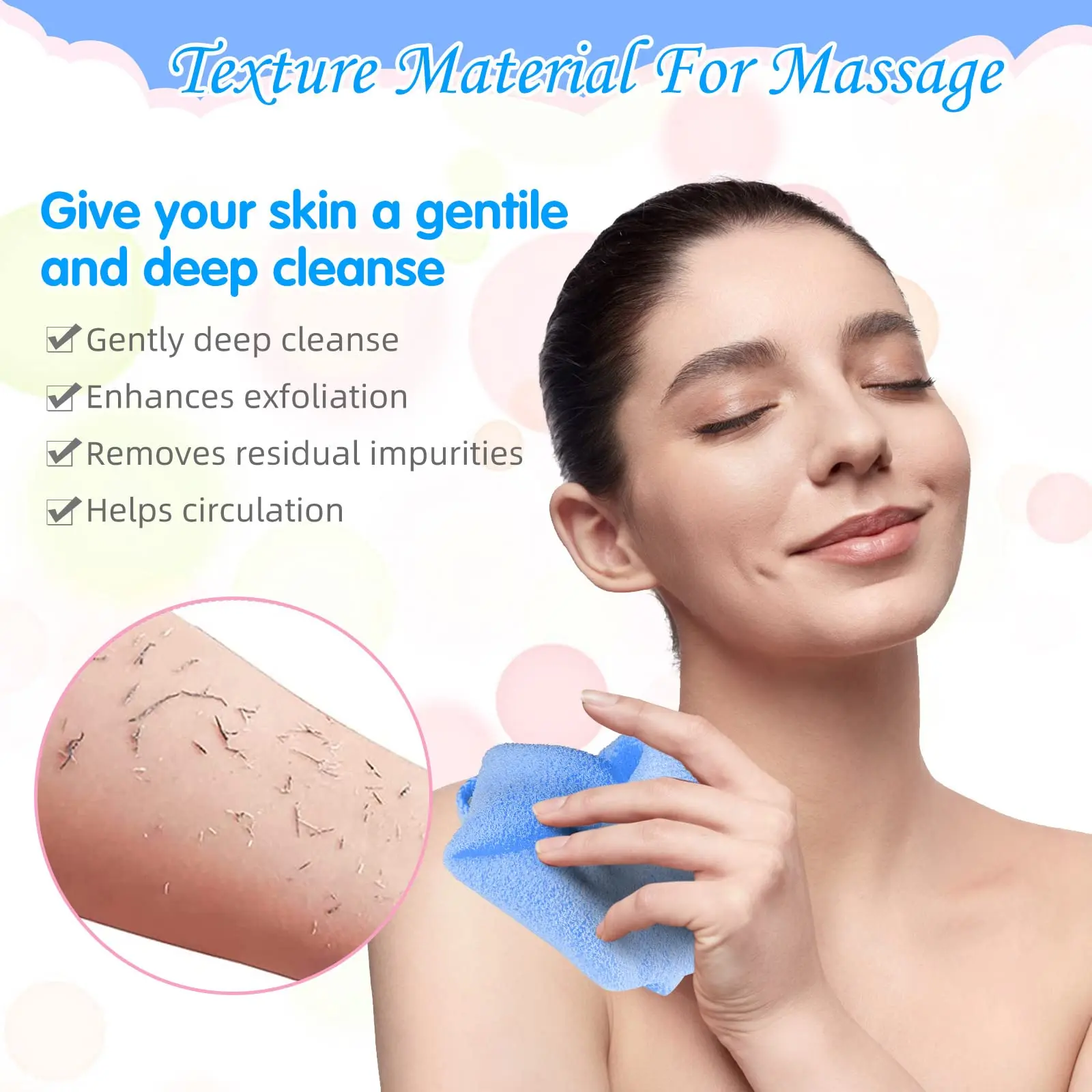 High Quality Doublesided Exfoliating & Cleansing Scrubber Back Fast