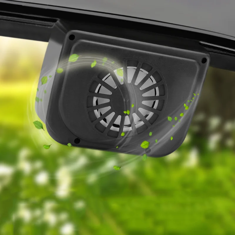 Solar Powered Car Auto Cooler Ventilation Fan Automobile Window Air
