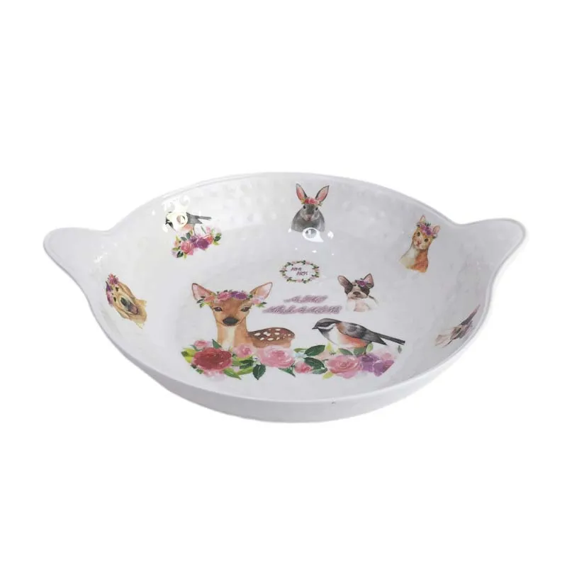 Aimi Melamine Tableware Factory Custom Size Bowls Melamine Mixing Bowl With Handle Melamine Kids Bowl