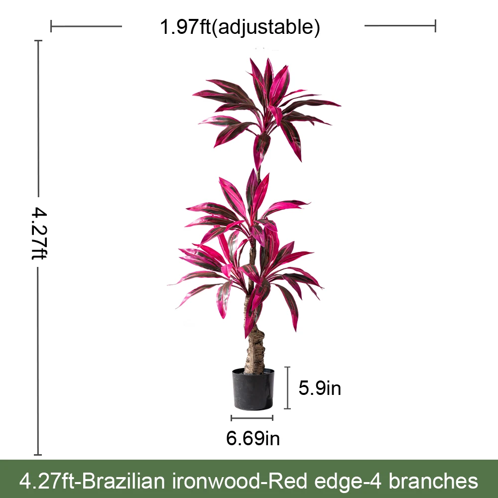 Natural Style Large Artificial Brazilian Ironwood Green Tree Plastic Decorative Greenery Olive Bonsai Pot Decorative Outdoor manufacture