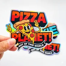 Custom Laser Holographic Rainbow Vinyl Die Cut Stickers UV Resist Waterproof logo Hologram Die Cut Stickers Pack Adhesive Labels