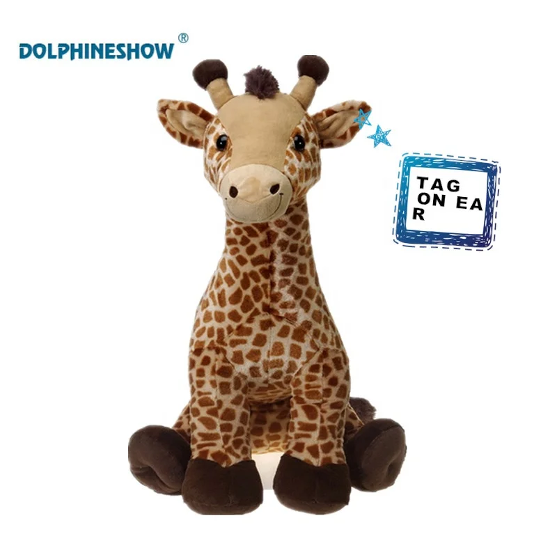 Customized Soft Blue Giraffe Plush Toy for Kids & Babies