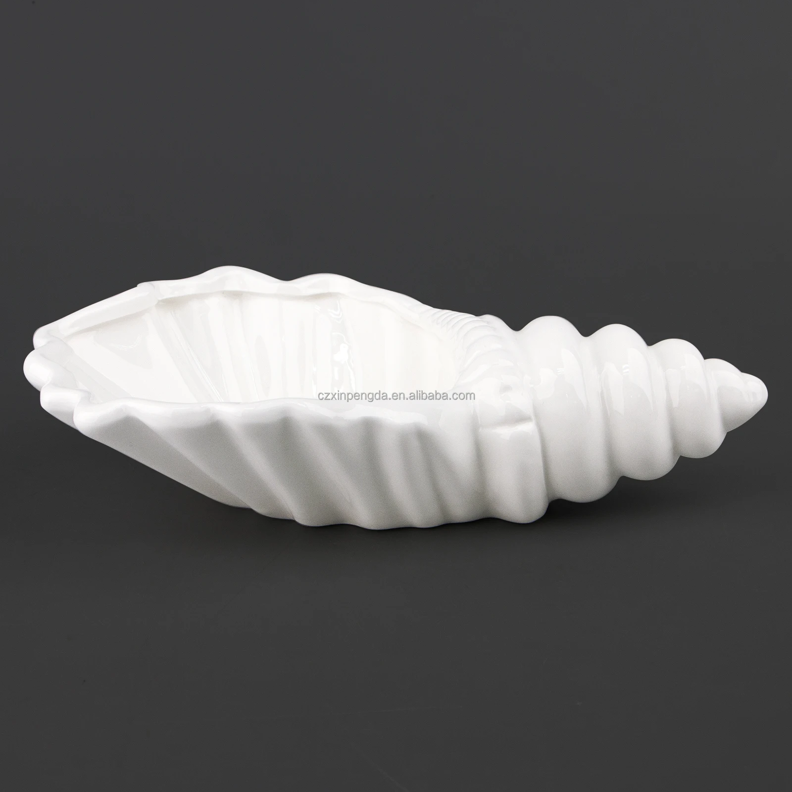 White Modern Bowl Sea Shell Conch Shell Bowl for Hotel Restaurant