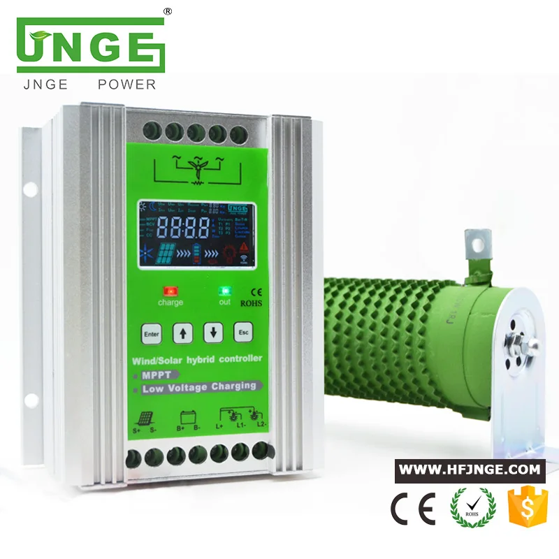 WIFI GPRS App Monitor 12V 24V 600W Wind Turbine & 500W Solar Panel Hybrid Charger Controller MPPT & PWM Type