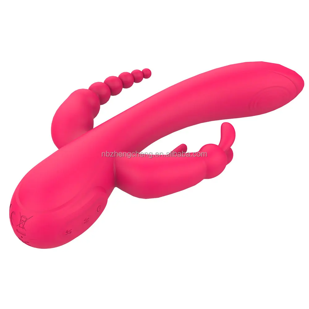 Wholesale Amazon G Spot Female Triple Head Dildo for Women Adult Sex Toys  Rabbit Vibrator Double Vibration Masturbators
