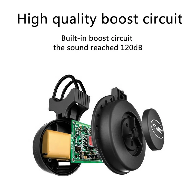 Водонепроницаемый Электронный велосипедный звуковой сигнал с зарядкой от USB, громкий велосипедный руль, кольцо для электрического велосипеда, мини-звуковой сигнал