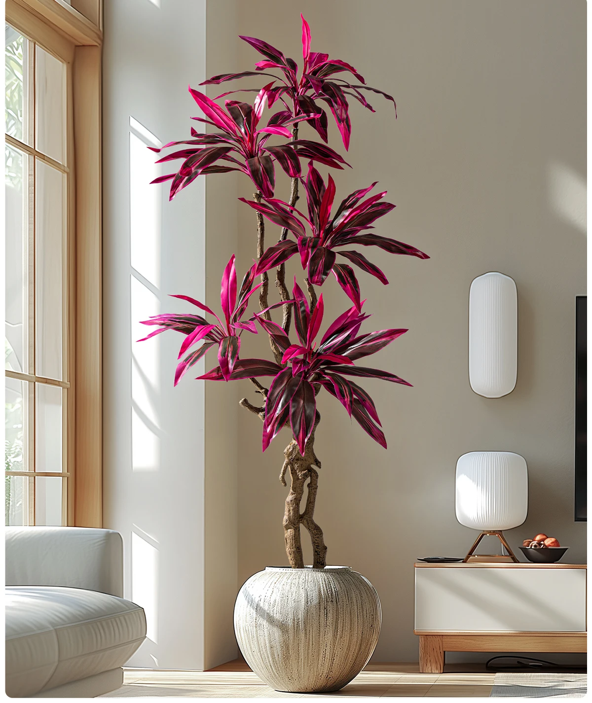 Natural Style Large Artificial Brazilian Ironwood Green Tree Plastic Decorative Greenery Olive Bonsai Pot Decorative Outdoor factory